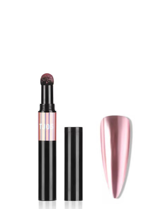 Penna effetto specchio rosa